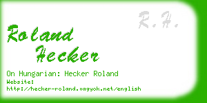 roland hecker business card